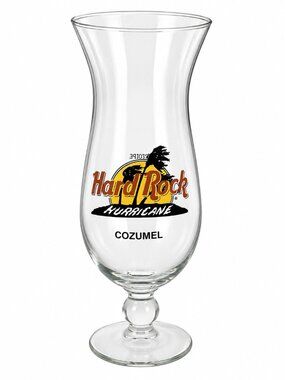 Hard Rock Cafe Hurricane Glass Cozumel Mexico Souvenir Barware Collectible